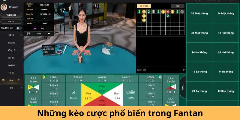 Những kèo cược phổ biến trong Fantan